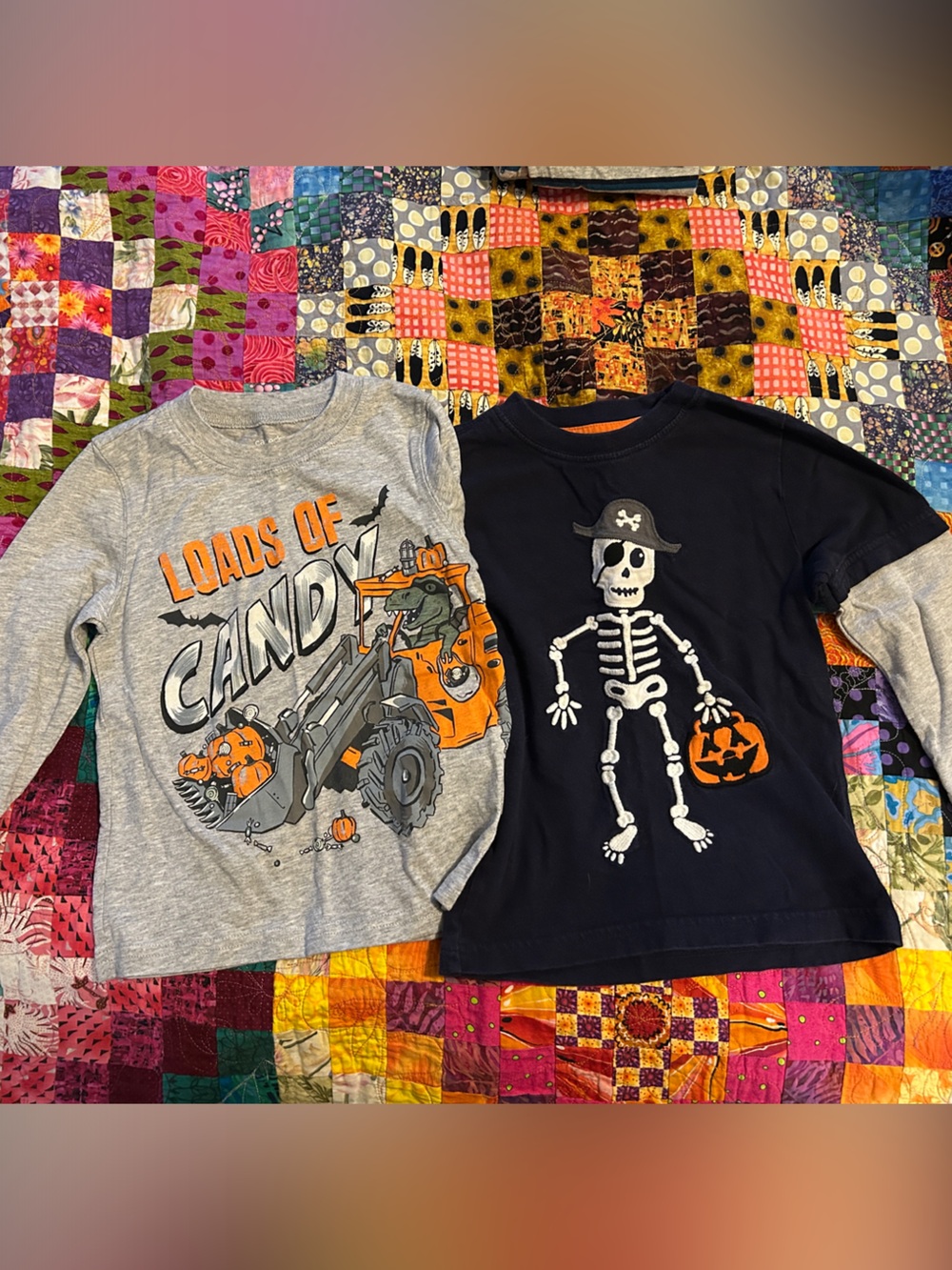 2t Halloweenie long sleeved tees